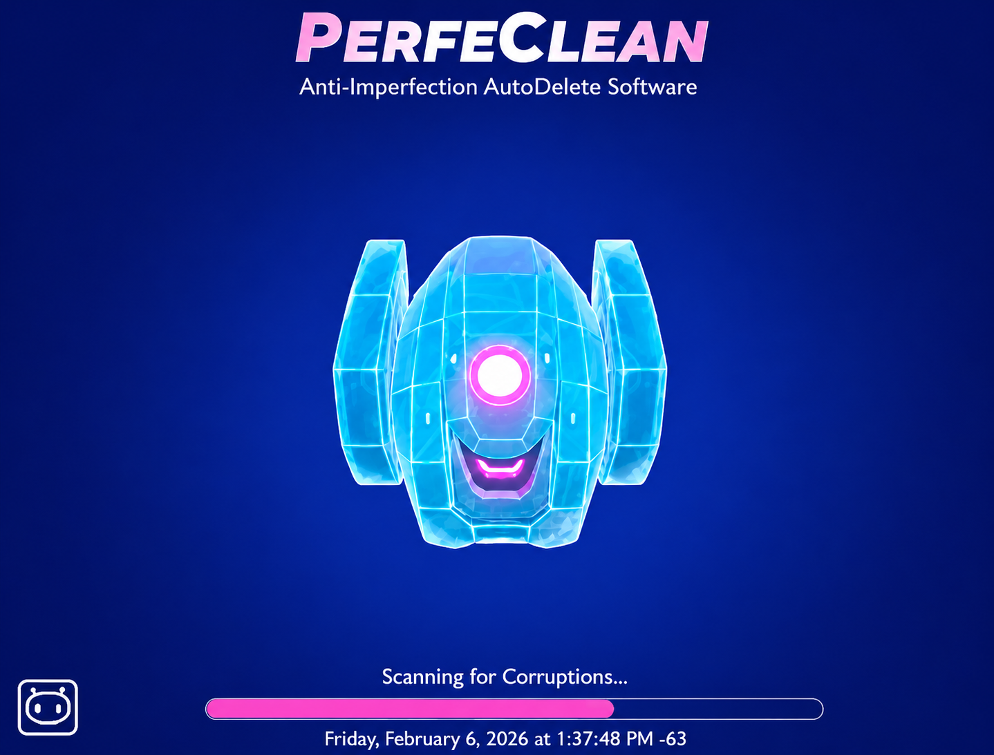 AFTER — PerfeClean v1.0 boot screen scanning for corruptions